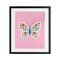 Stupell Industries Boho Pink Floral Butterfly Framed Print Under Glass, design by Jessica Beck